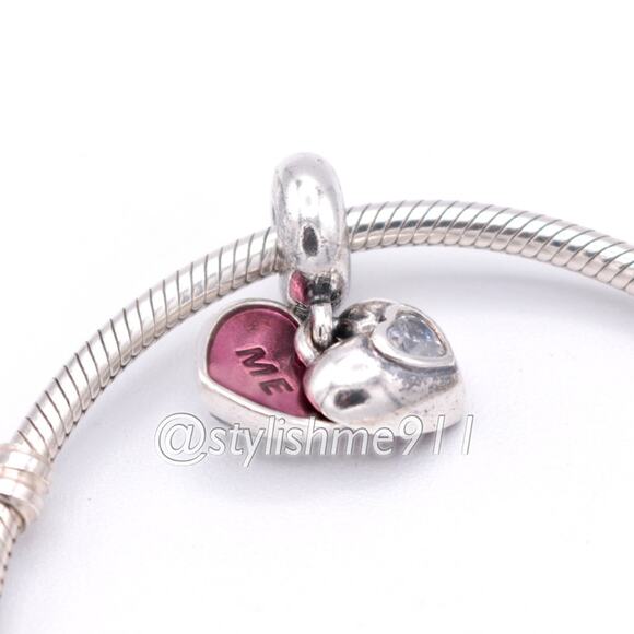 Authentic PANDORA You and Me Dangle - 791244CZ - Picture 4 of 13